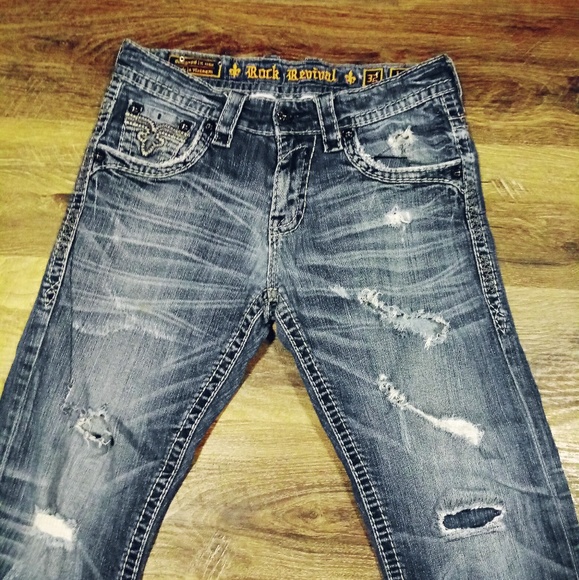 💙JUST IN💙NEW Rock Revival Jeans👖✔ out my Closet - Picture 4 of 4